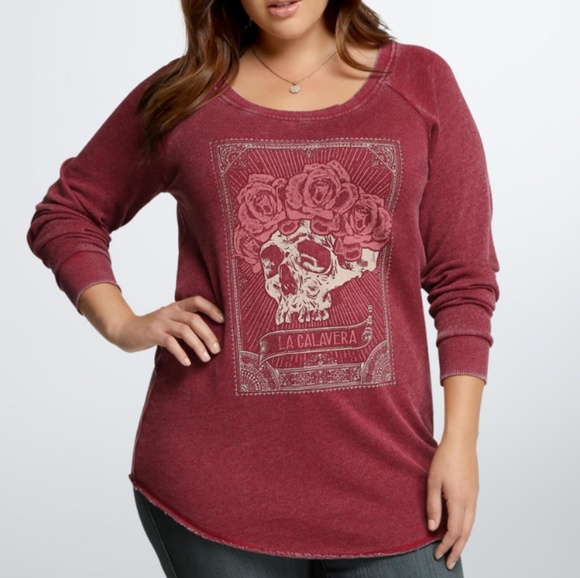 torrid Sweaters - La Calavera Tunic Sweatshirt from TORRID Size 1